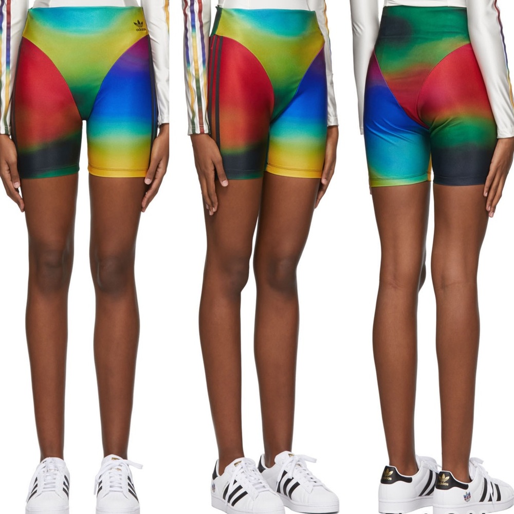 Adidas Originals Multicolor Paolina Russo Edition Biker Shorts US XS UK 6 NWT